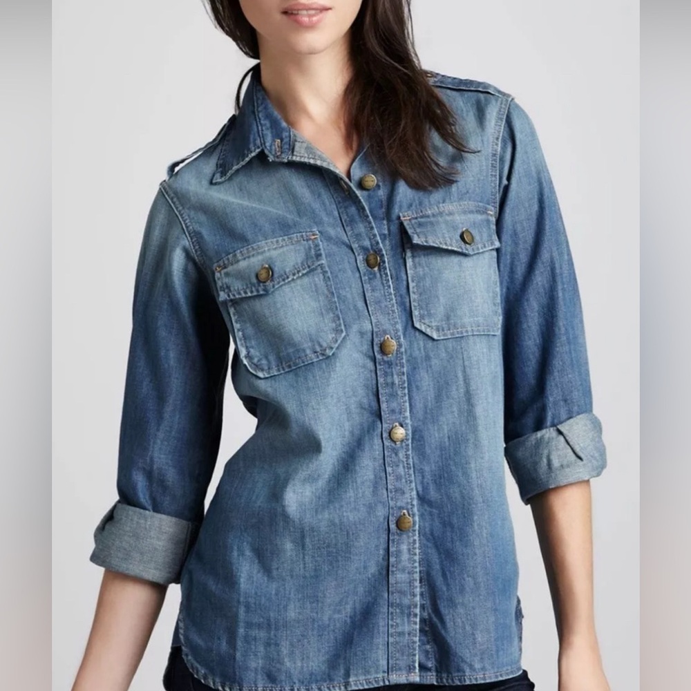 Current Elliott The Perfect Shirt in Miner, Size 2/Medium